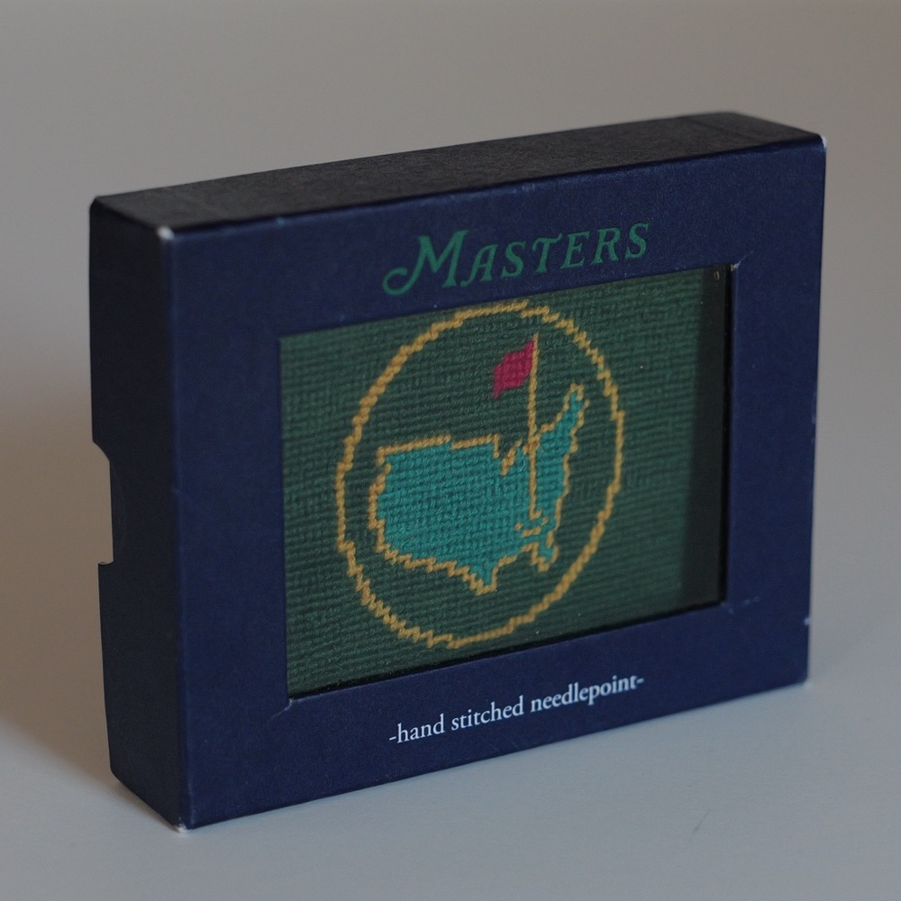 Smathers & Branson Needlepoint Augusta Masters Wallet. New In Box.